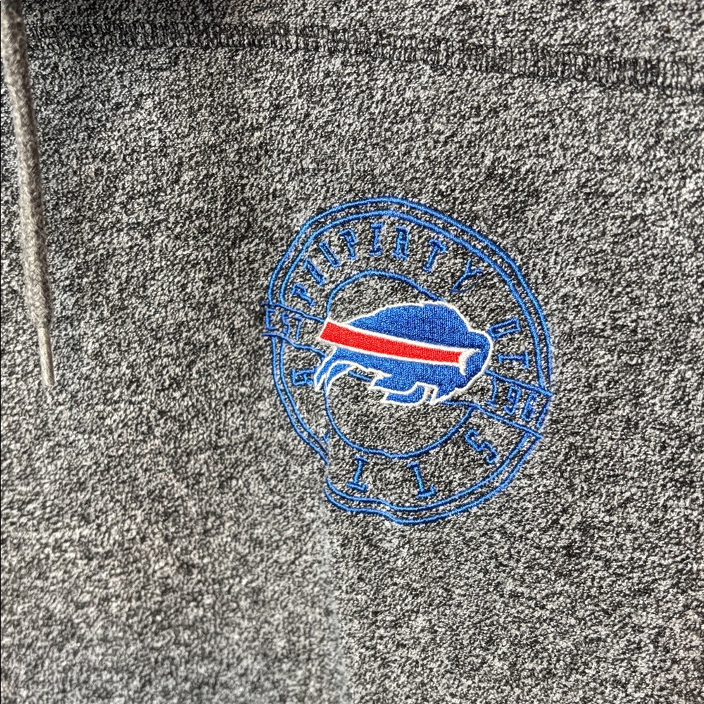 NFL Buffalo Bills heather Gray Sweatshirt women’s size XL with black Blue Trim - Picture 3 of 9